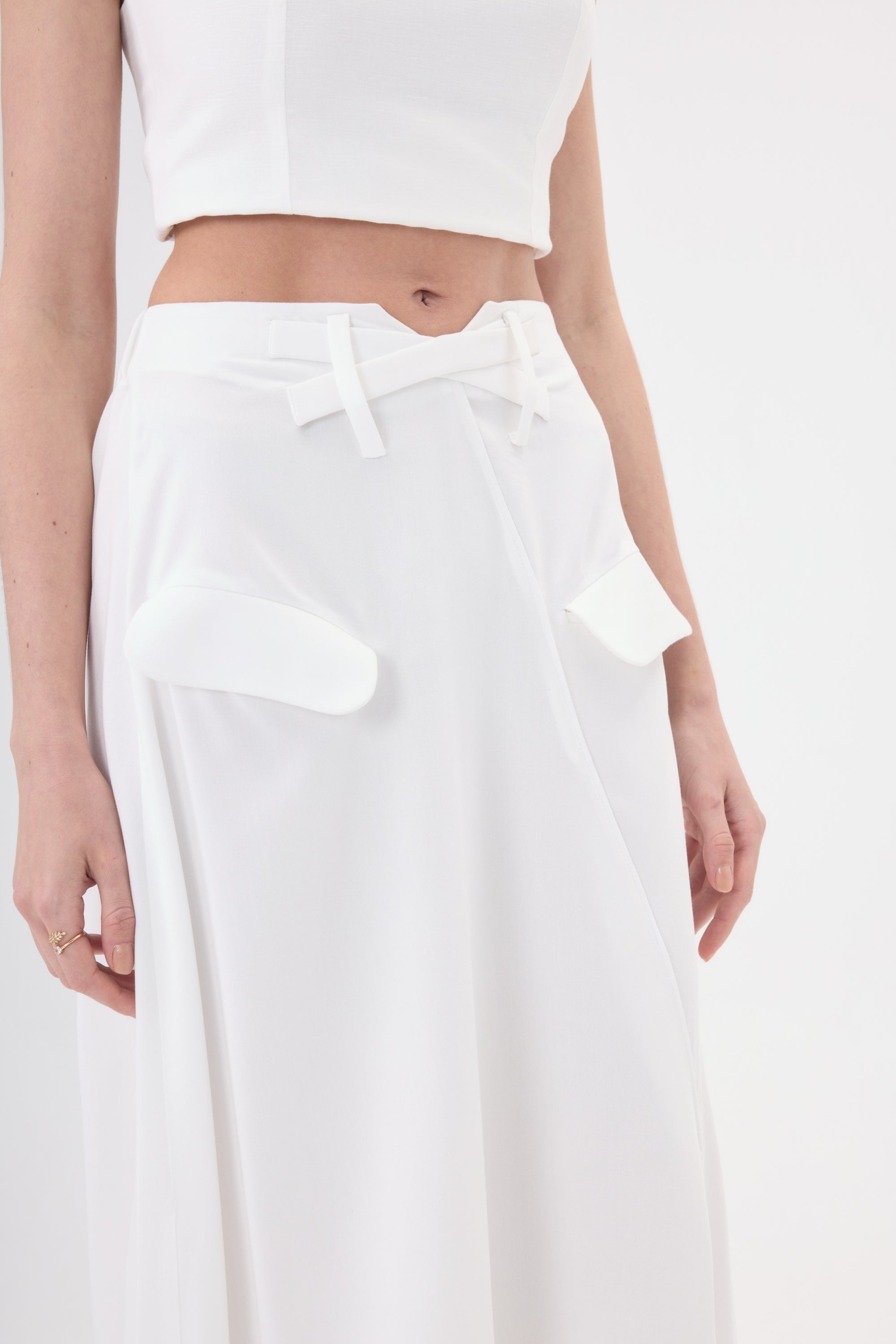 Melora Cep Kapaklı Midi Etek